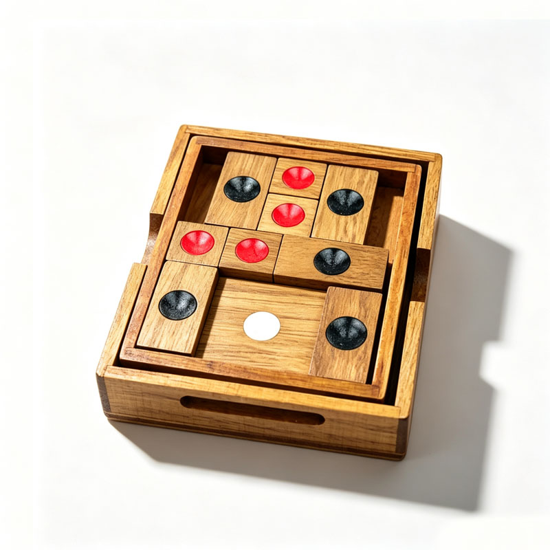 3D Wooden Mechanical Puzzle Marble Run - 古典的な華龍道パズル スライディングブロックパズル 大人と子供向けの木製頭脳体操 IQロジックトレーニング教育玩具