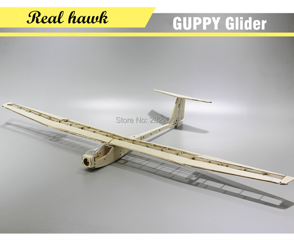 Laser Cut Wooden Model Kit Assembly - RC飛行機 レーザーカット バルサ材 DIYキット 翼幅1040mm グッピー
