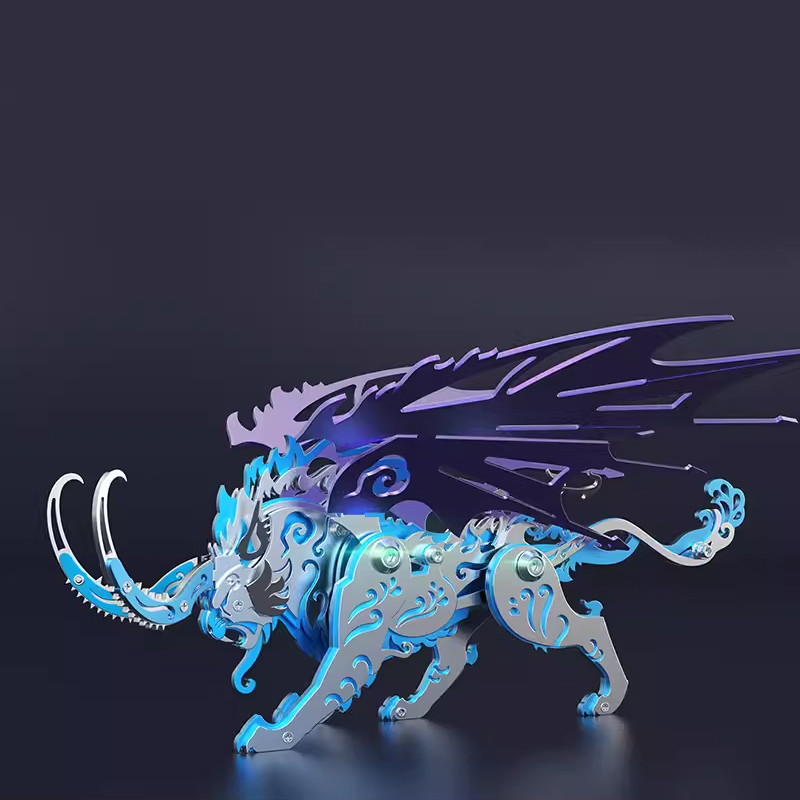 Qiongqi-diyアセンブリ3Dメカニカルパズル、金属モ - Metal 3D Puzzle Stainless Model Kit のレビューと価格