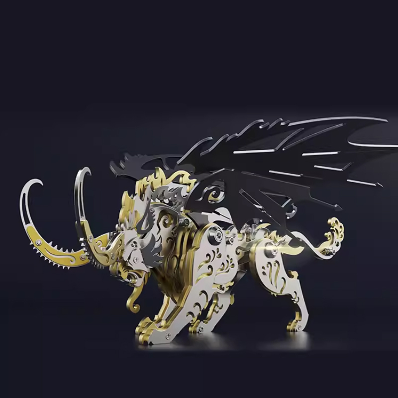 Qiongqi-diyアセンブリ3Dメカニカルパズル、金属モ - Metal 3D Puzzle Stainless Model Kit のレビューと価格
