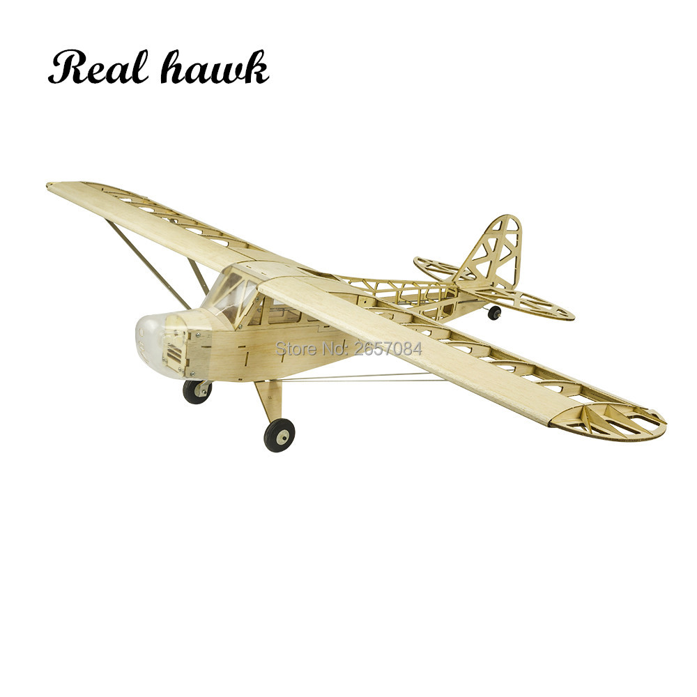 パイパーJ3カブ1200mm、バルサ材を使用したRC飛行機キ - Laser Cut Wooden Model Kit Assembly のレビューと価格