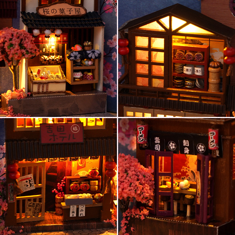 日本のレトロな DIY 木製ブックヌック棚インサートミニチュ - Book Nook Shelf Insert Alley Diy のレビューと価格