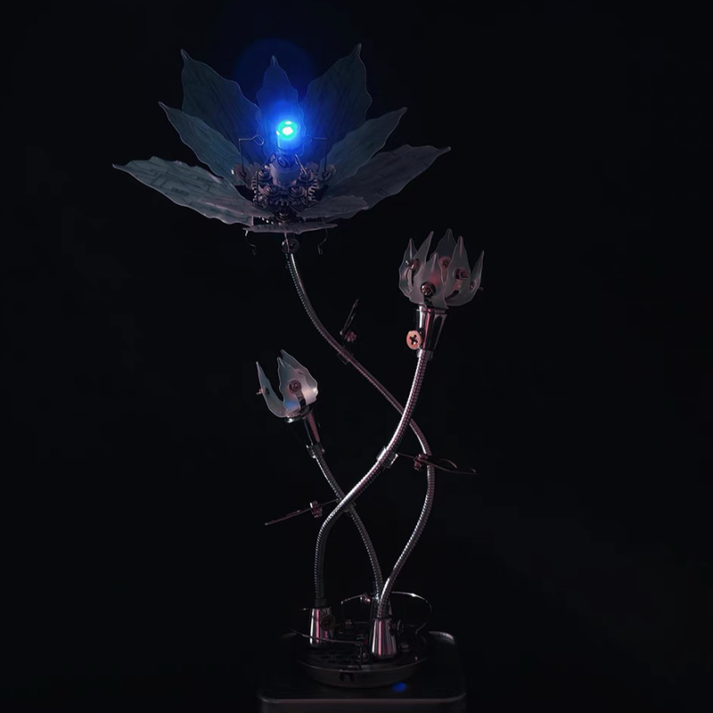 DIY 機械アセンブリライト 3D メタルフラワーステンレス - Metal 3D Puzzle Stainless Model Kit のレビューと価格