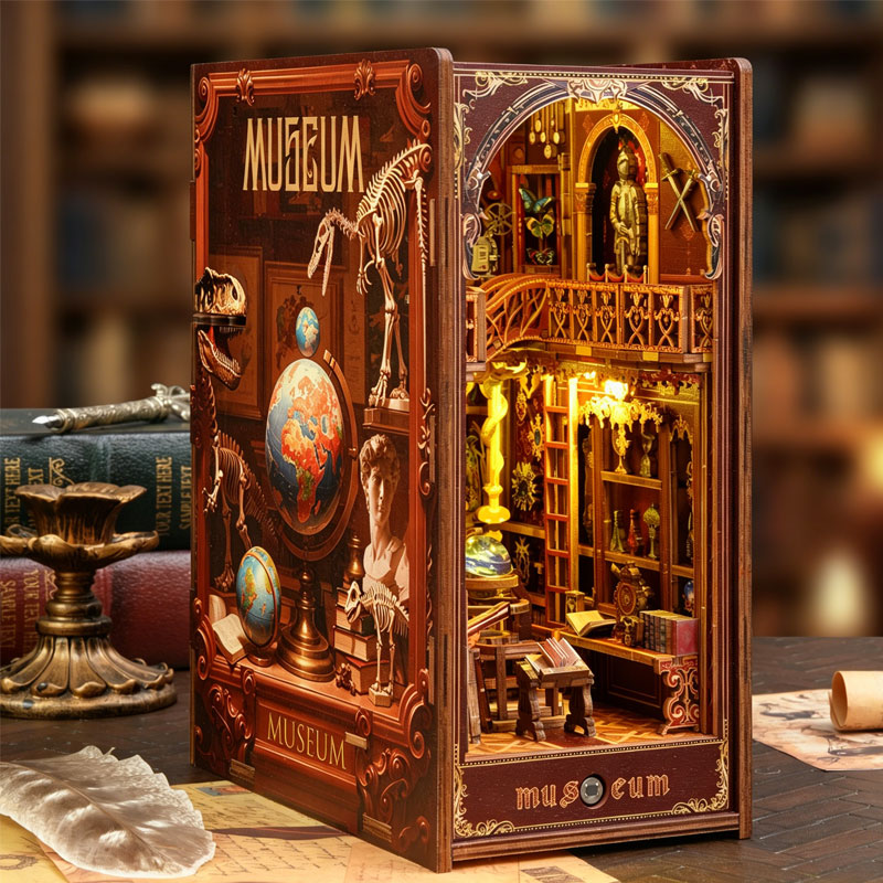 DIY ブックヌックキット 3D 木製パズル ミニチュア ド - Miniature Led Light Kit For Dollhouse のレビューと価格