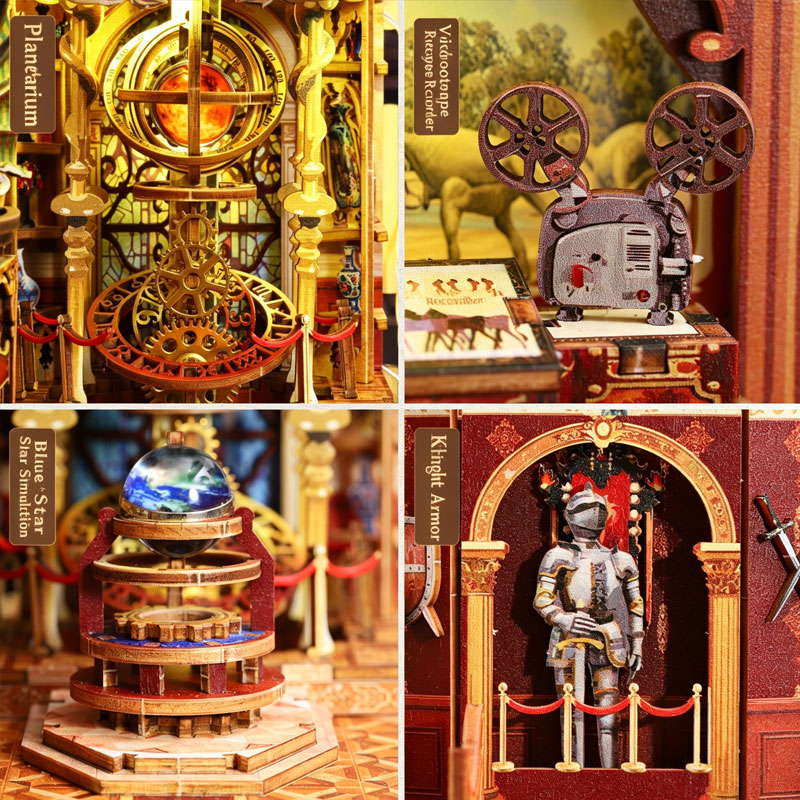 DIY ブックヌックキット 3D 木製パズル ミニチュア ド - Miniature Led Light Kit For Dollhouse のレビューと価格