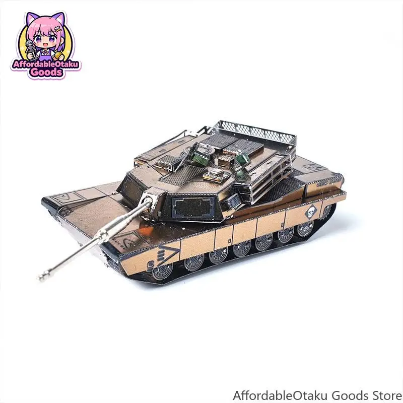 M1エイブラムス主力戦車 3D金属パズル ステンレス製 カラ - Metal 3D Puzzle Stainless Model Kit のレビューと価格