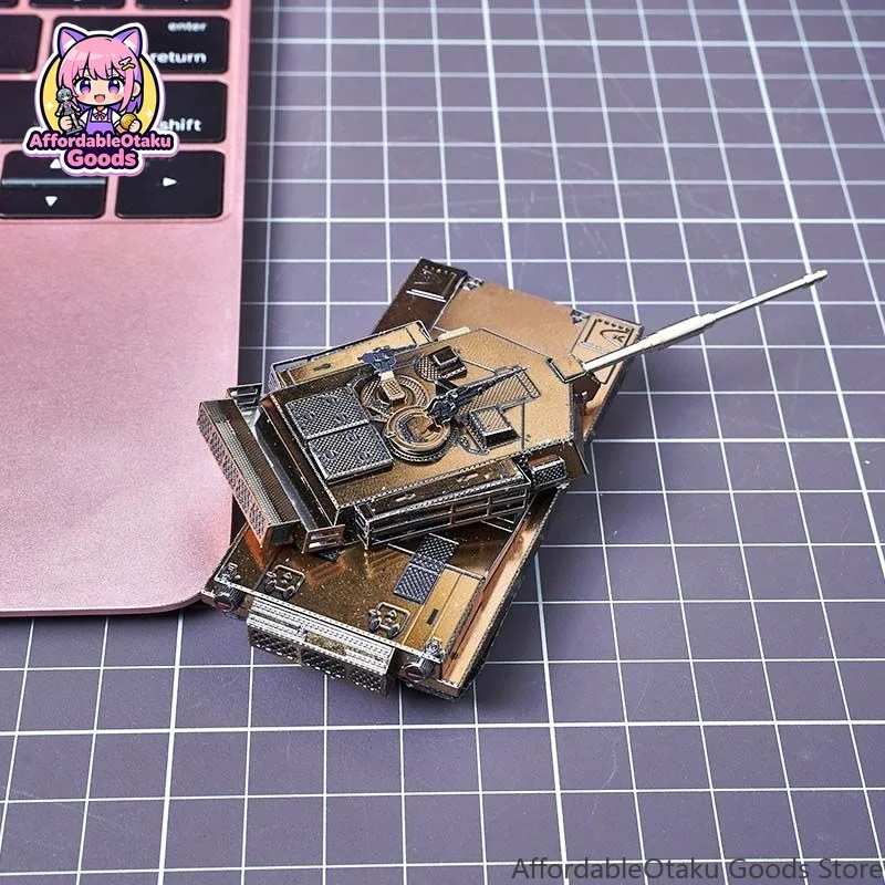 M1エイブラムス主力戦車 3D金属パズル ステンレス製 カラ - Metal 3D Puzzle Stainless Model Kit のレビューと価格