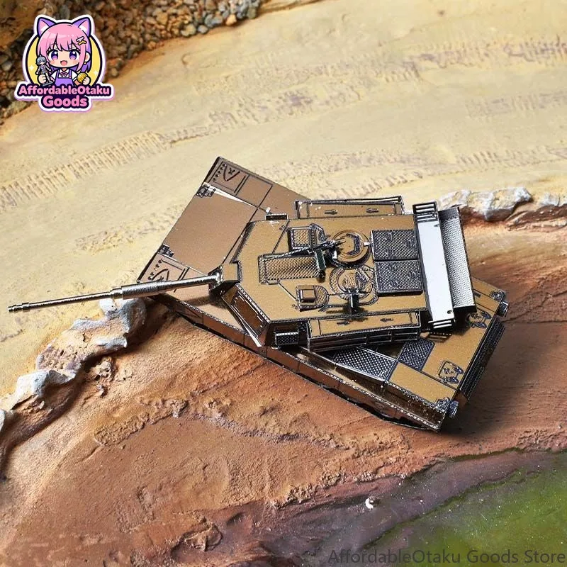 M1エイブラムス主力戦車 3D金属パズル ステンレス製 カラ - Metal 3D Puzzle Stainless Model Kit のレビューと価格