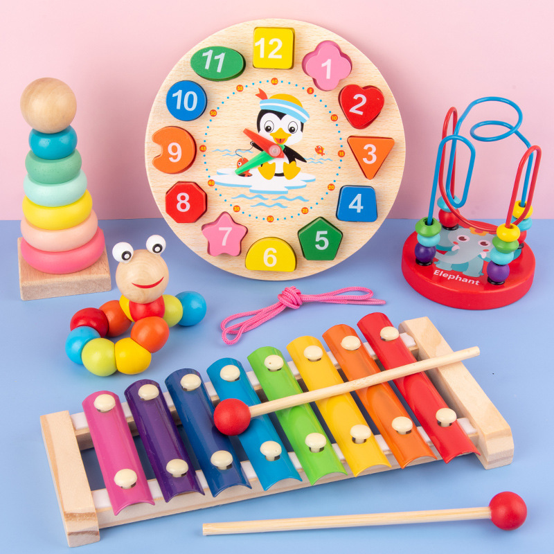 モンテッソーリ赤ちゃんのおもちゃ子供 3D 木製パズル早期学 - 3D Wooden Mechanical Puzzle Marble Run のレビューと価格