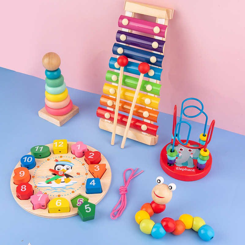 モンテッソーリ赤ちゃんのおもちゃ子供 3D 木製パズル早期学 - 3D Wooden Mechanical Puzzle Marble Run のレビューと価格