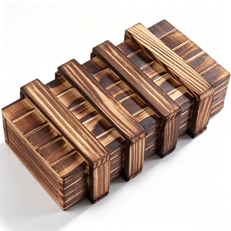 クラシックな3D脳トレ木製パズル、魔法のギフトボックス、隠し - 3D Wooden Mechanical Puzzle Marble Run のレビューと価格