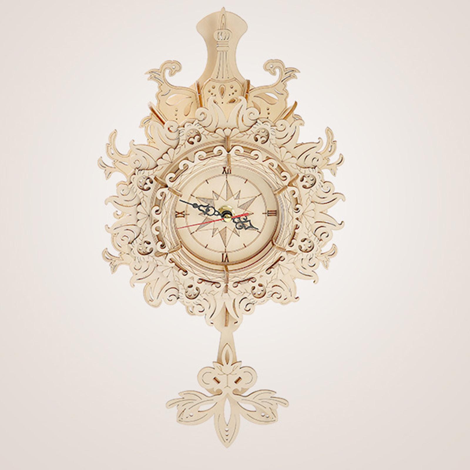 3D木製メカニカル振り子時計パズルキット。DIYでアナログ式 - Wooden Clock Puzzle Mechanical Pendulum のレビューと価格