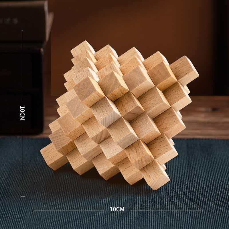 難しい魯班ロックパイナップル型木製脳トレパズル 子供と大人の - 3D Wooden Mechanical Puzzle Marble Run のレビューと価格