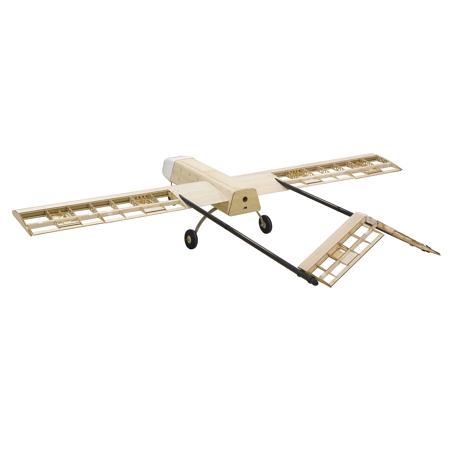 RC飛行機レーザーキットカットバルサ材飛行機RQ7シャドウフ - Laser Cut Wooden Model Kit Assembly のレビューと価格