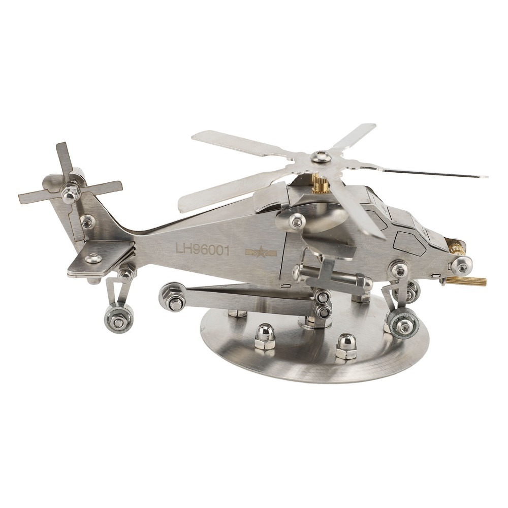 ステンレス製ヘリコプターモデルキット 手作り工芸品 シルバー - Metal 3D Puzzle Stainless Model Kit のレビューと価格