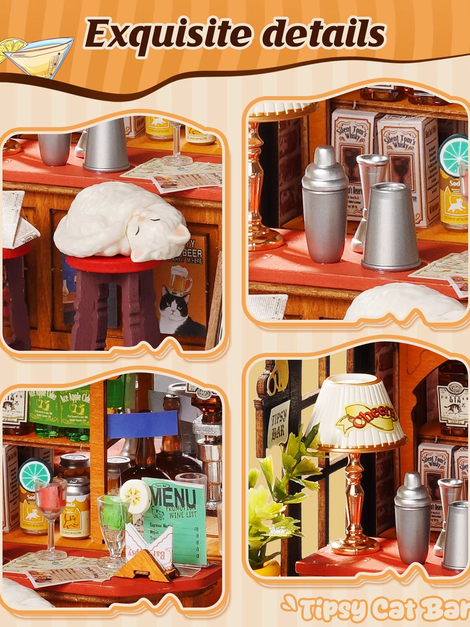 Rolife DIYミニチュアハウスキット Tipsy Ca - 3D Wooden Mechanical Puzzle Marble Run のレビューと価格