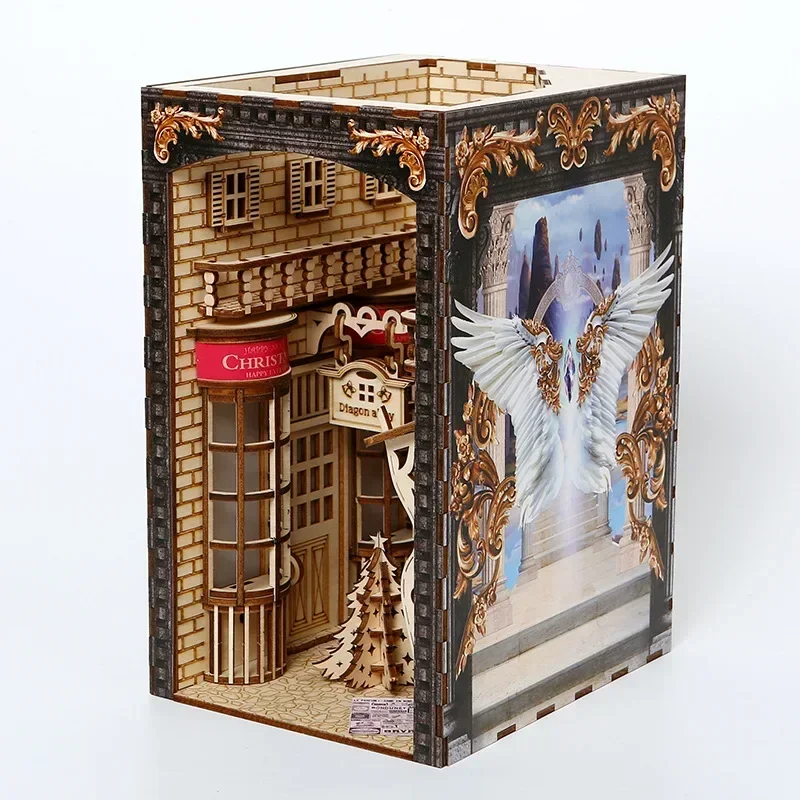 新しいクリエイティブDIY木製ブックヌック棚インサートキット - Book Nook Shelf Insert Alley Diy のレビューと価格