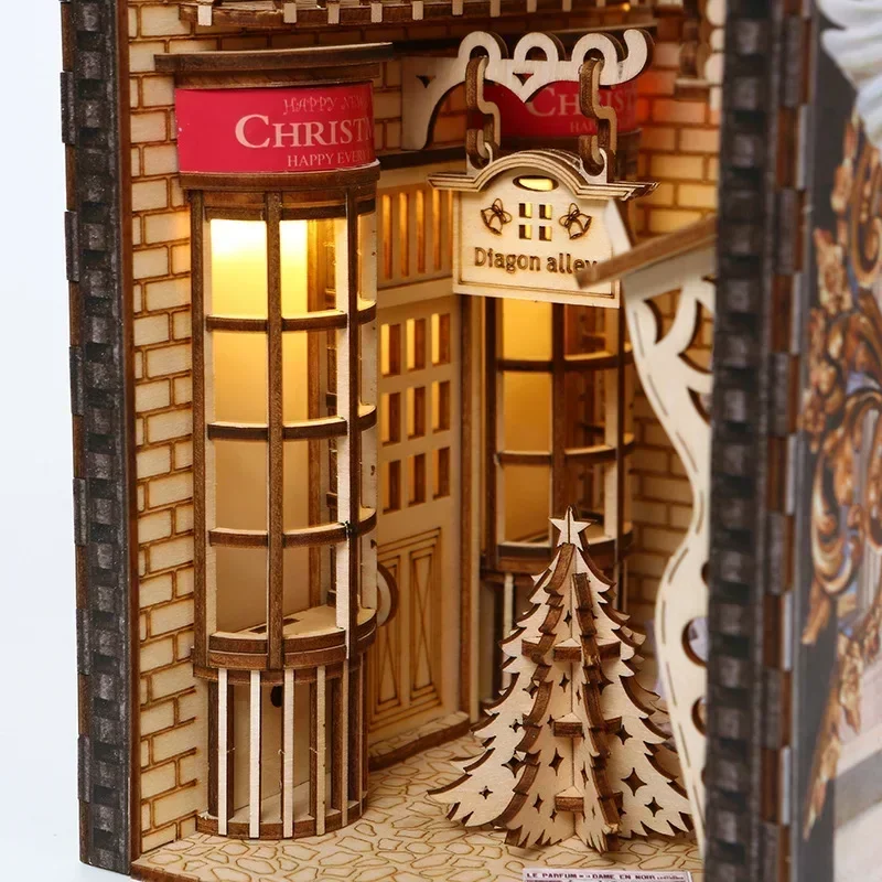 新しいクリエイティブDIY木製ブックヌック棚インサートキット - Book Nook Shelf Insert Alley Diy のレビューと価格