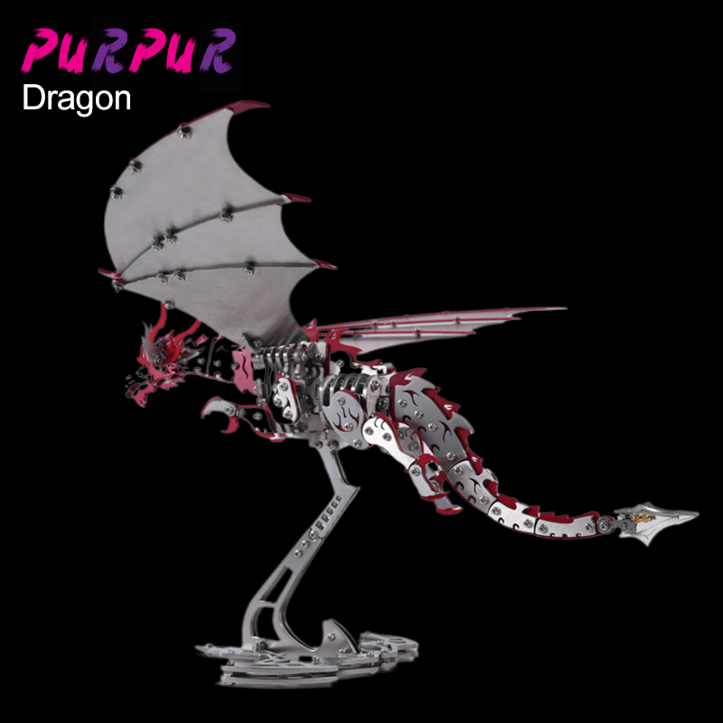 パンク DIY 機械アセンブリ翼ドラゴン 3D 金属翼竜ステ - Metal 3D Puzzle Stainless Model Kit のレビューと価格