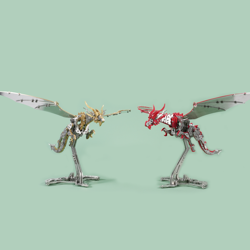 パンク DIY 機械アセンブリ翼ドラゴン 3D 金属翼竜ステ - Metal 3D Puzzle Stainless Model Kit のレビューと価格