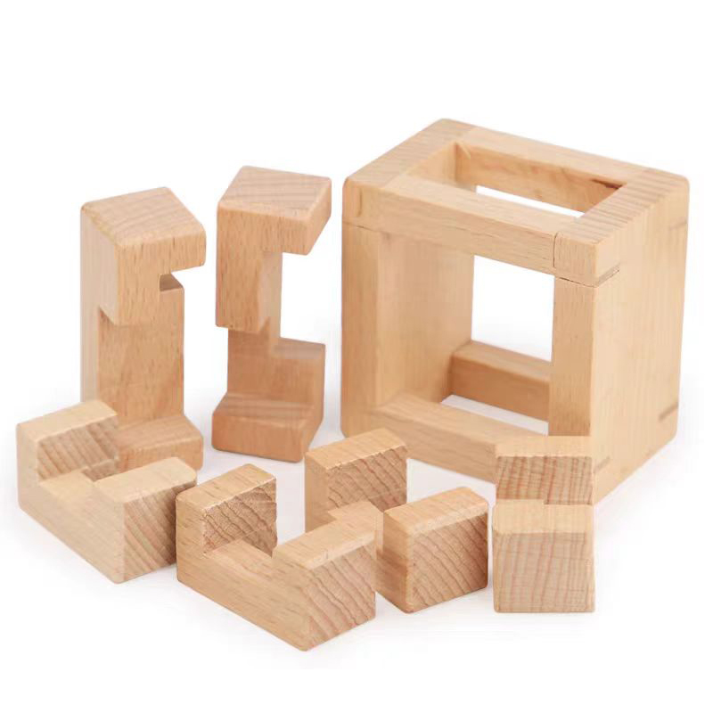 教育用解体玩具 インターロッキングパズルキューブ 木製頭脳ゲ - 3D Wooden Mechanical Puzzle Marble Run のレビューと価格
