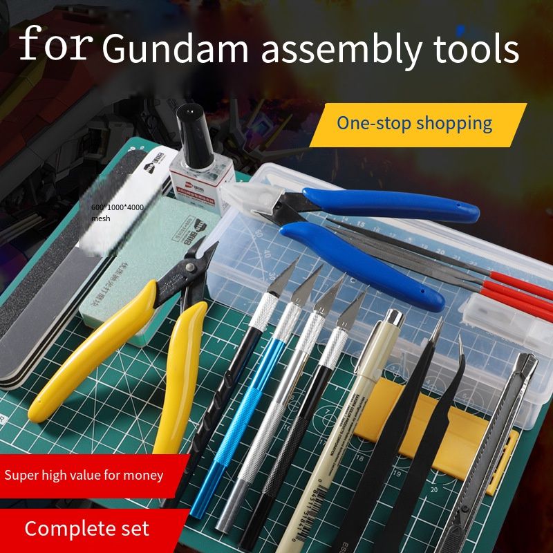 ガンプラ組み立て用初心者向けツールキット - サイドカッター - Modeling Tool Kit Tweezers Hobby Knife のレビューと価格