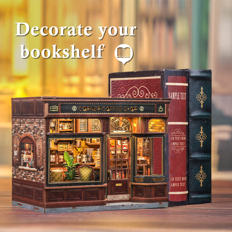 CUTEBEE 木製ブックヌック ドールハウスキット ミニチ - Diy Miniature Dollhouse Kit Book Nook のレビューと価格