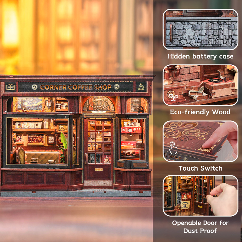 CUTEBEE 木製ブックヌック ドールハウスキット ミニチ - Diy Miniature Dollhouse Kit Book Nook のレビューと価格