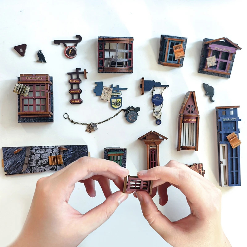 新しいレトロDIY木製ブックヌック棚インサートミニチュアキッ - Book Nook Shelf Insert Alley Diy のレビューと価格