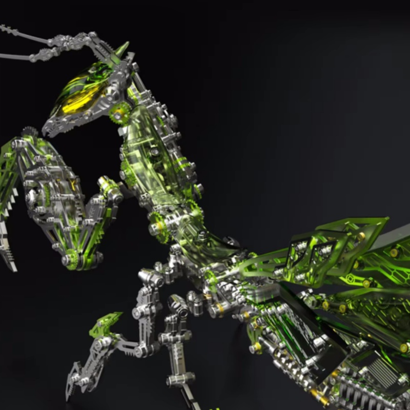 3Dパズル、メカニカル・マンティス、金属製モデルキット、DI - Metal 3D Puzzle Stainless Model Kit のレビューと価格
