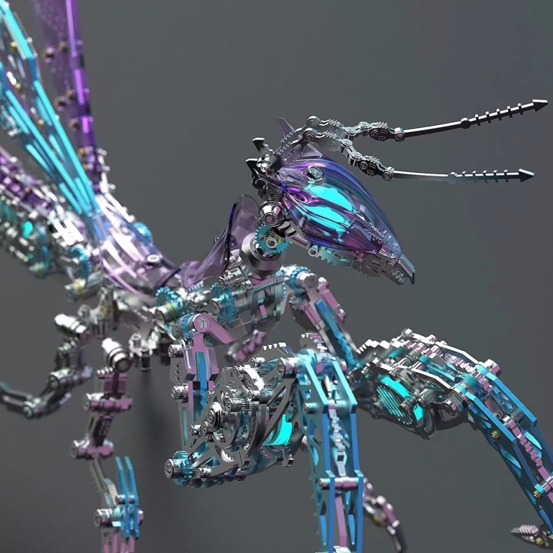 3Dパズル、メカニカル・マンティス、金属製モデルキット、DI - Metal 3D Puzzle Stainless Model Kit のレビューと価格