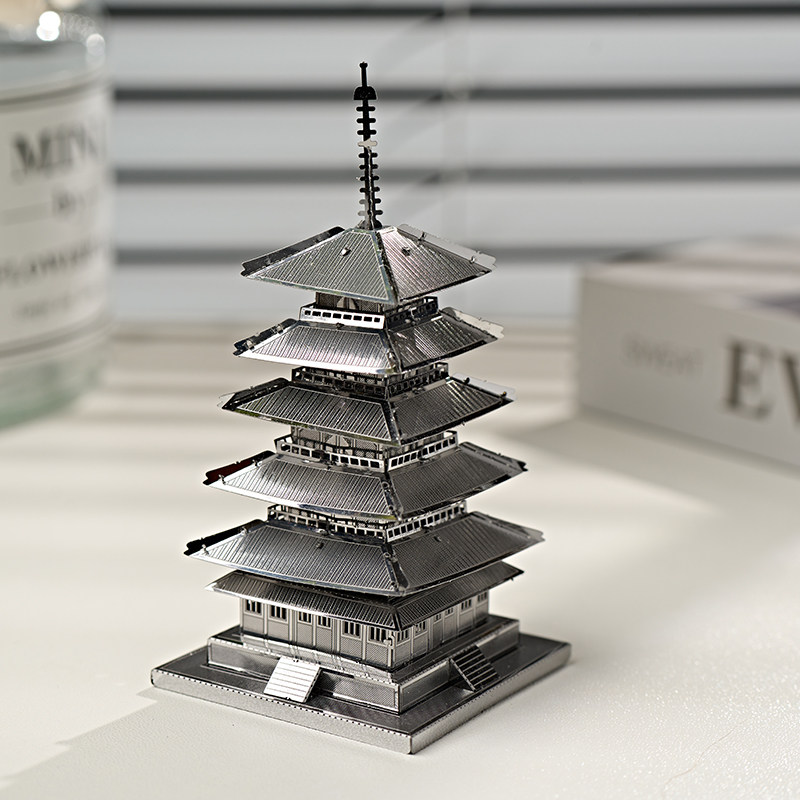 DIY 3Dステンレス製メタルパズル五層塔モデル組み立てキッ - Metal 3D Puzzle Stainless Model Kit のレビューと価格