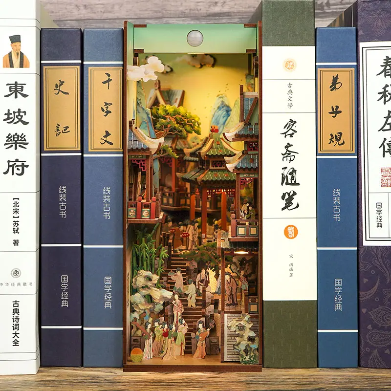 DIY木製ブックnookシェルフインサートキット、ミニチュア - Book Nook Shelf Insert Alley Diy のレビューと価格
