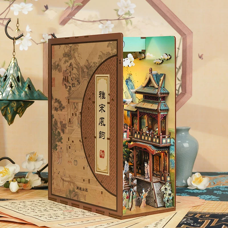 DIY木製ブックnookシェルフインサートキット、ミニチュア - Book Nook Shelf Insert Alley Diy のレビューと価格