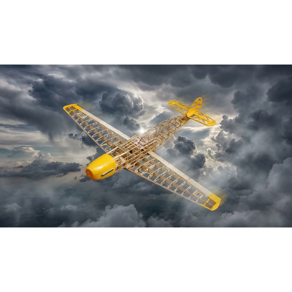 BF109 1020mm レーザーカット バルサウッド機体キ - Laser Cut Wooden Model Kit Assembly のレビューと価格