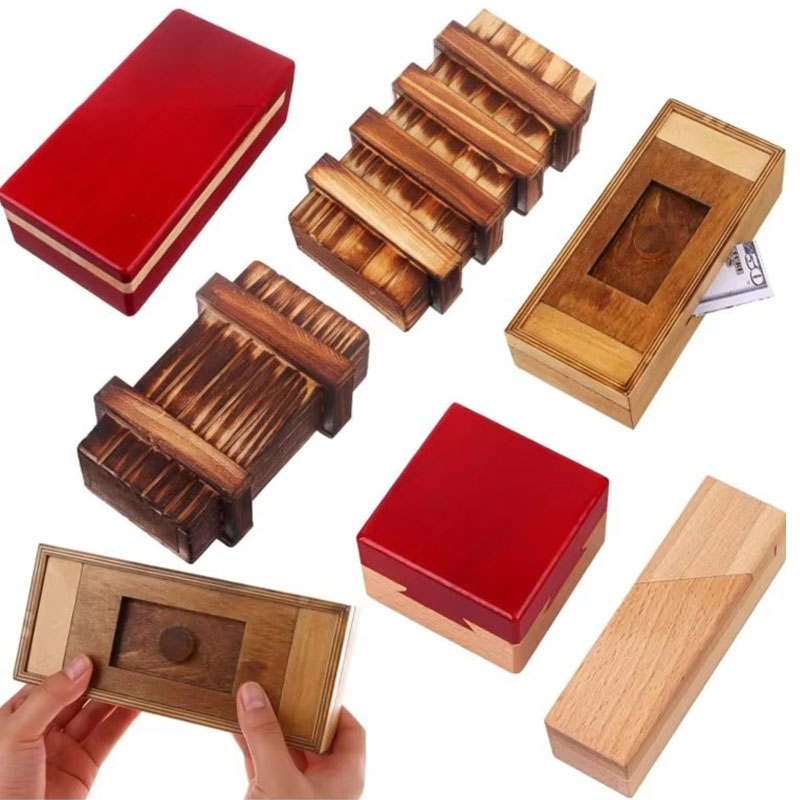 木製パズルボックス、秘密の隠しコンパートメント付き、難しい頭 - 3D Wooden Mechanical Puzzle Marble Run のレビューと価格